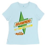 Baby Blue brawndo the thirst mutilator   idiocracy inspired active Ladies Tee - PixelWave
