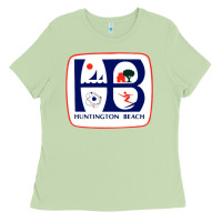 Matcha Coat of arms of Huntington Beach Ladies Tee - PixelWave