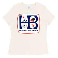 Bone Coat of arms of Huntington Beach Ladies Tee - PixelWave
