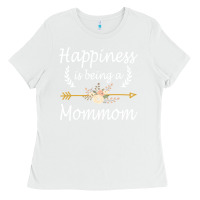 White happiness is being a mommom  cute mothers day gifts Ladies Tee - PixelWave