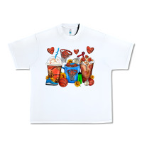 White Basketball Coffee Cups Urban Heavy Tee - FaDigitalArtStudio
