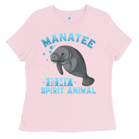 Bubblegum Pink manatee gifts Ladies Tee - PixelWave