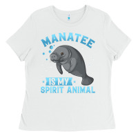White manatee gifts Ladies Tee - PixelWave
