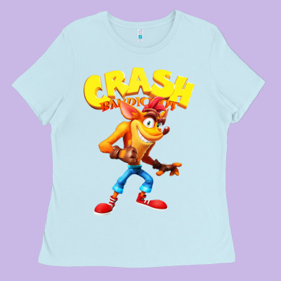 Crash Bandicoot Ladies Tee Designed By Pixelwave
