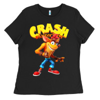 Black crash bandicoot Ladies Tee - PixelWave