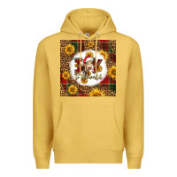 Antique Gold joy to the world christmas cow Premium Hoodie - LillyAllenDesigns
