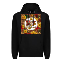 Black joy to the world christmas cow Premium Hoodie - LillyAllenDesigns
