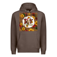 Coffee joy to the world christmas cow Premium Hoodie - LillyAllenDesigns