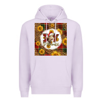 Lilac joy to the world christmas cow Premium Hoodie - LillyAllenDesigns