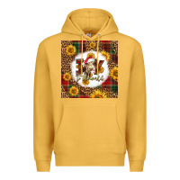Mustard joy to the world christmas cow Premium Hoodie - LillyAllenDesigns