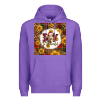 Purple joy to the world christmas cow Premium Hoodie - LillyAllenDesigns