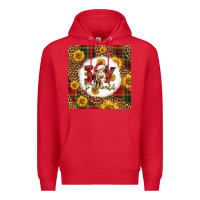 Red joy to the world christmas cow Premium Hoodie - LillyAllenDesigns