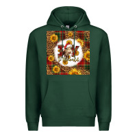 Sports Green joy to the world christmas cow Premium Hoodie - LillyAllenDesigns