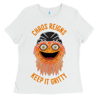 White chaos reigns keep it gritty Ladies Tee - PixelWave