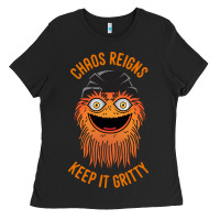 Black chaos reigns keep it gritty Ladies Tee - PixelWave