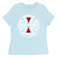 Baby Blue independent company cross skateboard Ladies Tee - PixelWave