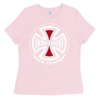 Bubblegum Pink independent company cross skateboard Ladies Tee - PixelWave