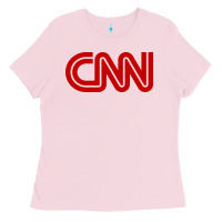 Bubblegum Pink cnn media company Ladies Tee - PixelWave