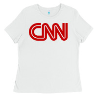 White cnn media company Ladies Tee - PixelWave