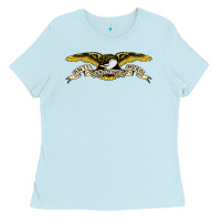 Baby Blue anti hero skateboards Ladies Tee - PixelWave
