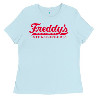 Baby Blue freddy's frozen custard & steakburgers Ladies Tee - PixelWave