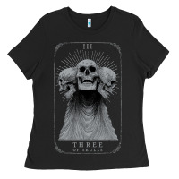 Black hunt showdown anniversary three of skulls black t shirt Ladies Tee - PixelWave