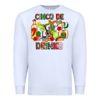 White cinco de drinko Premium Sweatshirt - JahusDesignShop