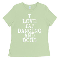 Matcha i love tap dancing & dogs funny dog gift t shirt men women Ladies Tee - PixelWave