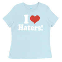 Baby Blue i love haters Ladies Tee - PixelWave