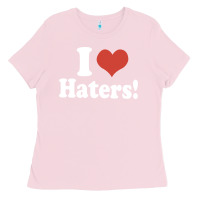 Bubblegum Pink i love haters Ladies Tee - PixelWave