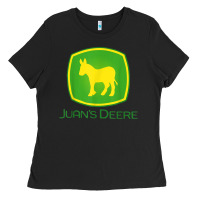 Black Juan Deere Farmer Gardener Landscaper Funny Ladies Tee - PixelWave