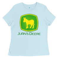 Baby Blue Juan Deere Farmer Gardener Landscaper Funny Ladies Tee - PixelWave