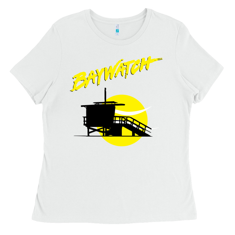 Baywatch Lifeguard Tower Sunset   Baywatch Ladies Tee by PixelWave | Teevron