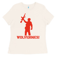 Bone red dawn wolverines Ladies Tee - PixelWave