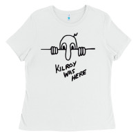 White Kilroy was here (on RedBubble) gift Ladies Tee - PixelWave