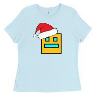Baby Blue Geometry Dash Ladies Tee - PixelWave