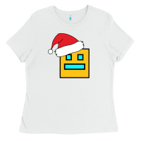 White Geometry Dash Ladies Tee - PixelWave