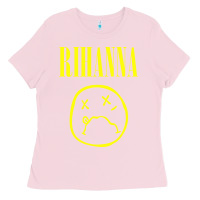 Bubblegum Pink Grunge Rihanna Ladies Tee - PixelWave