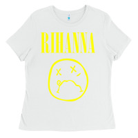White Grunge Rihanna Ladies Tee - PixelWave