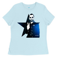 Baby Blue ringo starr 01 Ladies Tee - PixelWave