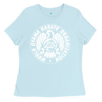 Baby Blue World Oyama Karate Organization ( white ) Ladies Tee - PixelWave