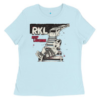 Baby Blue RKL Keep Laughing Essential Ladies Tee - PixelWave