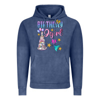 Vintage Denim Birthday Girl 9 Vintage Hoodie - BundleAndBundleShop
