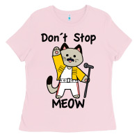 Bubblegum Pink Don´t Stop Meow Ladies Tee - PixelWave