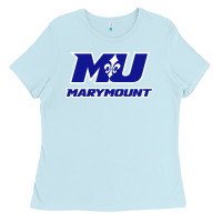 Baby Blue marymount university vectorized Ladies Tee - PixelWave