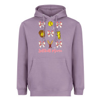 Lavender softball coquette bow Heavyweight Hoodie - JahusDesignShop