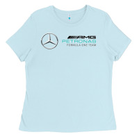 Baby Blue mercedis f1 Ladies Tee - PixelWave