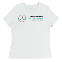 White mercedis f1 Ladies Tee - PixelWave