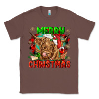 Chestnut merry christmas cow Classic Tee - CowGirlArtShop
