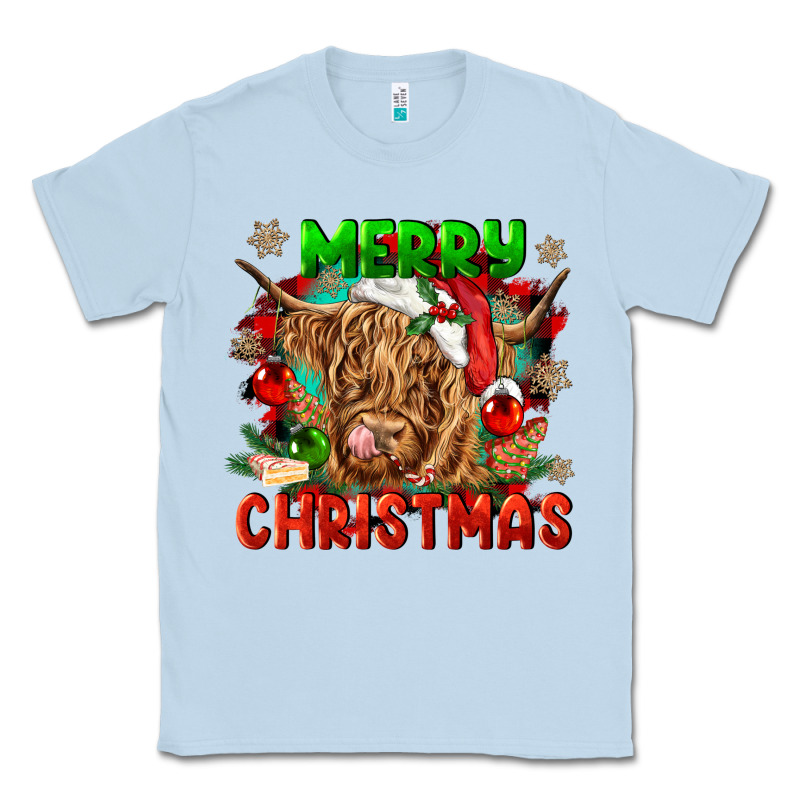 Merry Christmas Cow Classic Tee by CowGirlArtShop | Teevron